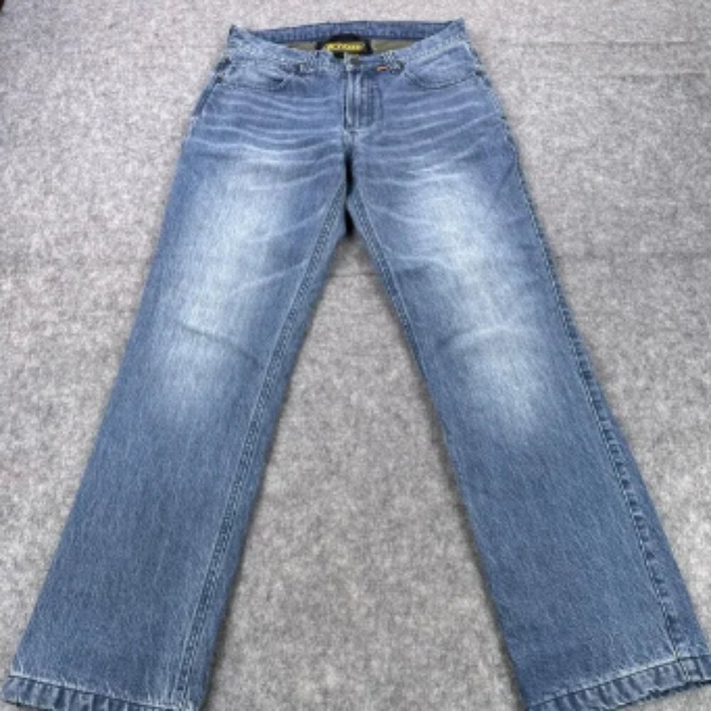 Klim K Fifty 1 Jeans Mens 32x32 Blue Cordura Denim Motorcycle Riding Pants AA